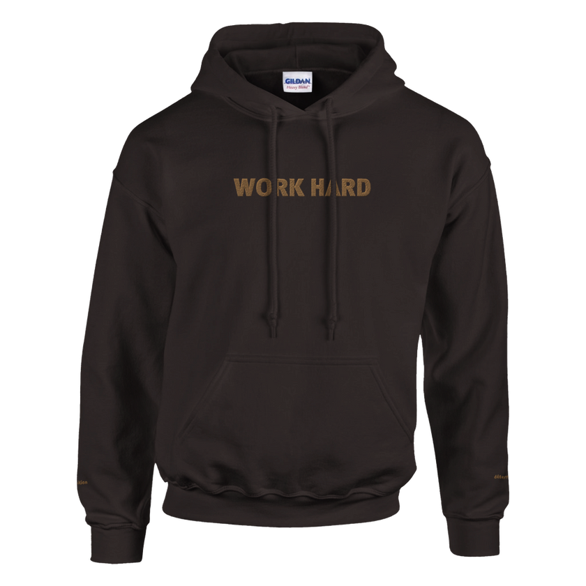 Sweat à capuche Brodé Chocolat Noir