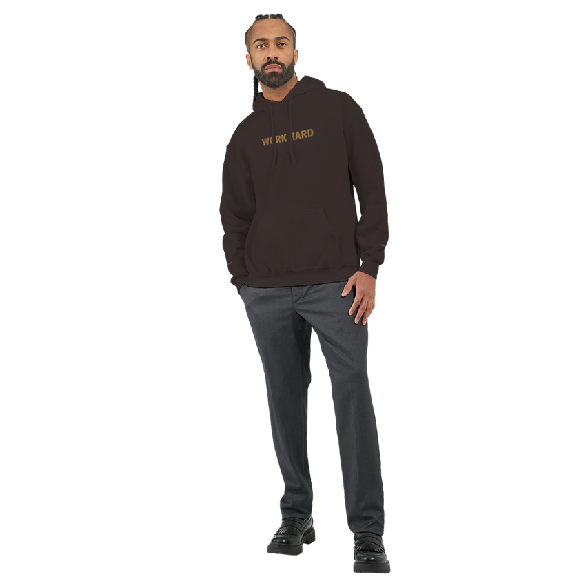 Sweat à capuche Brodé Chocolat Noir
