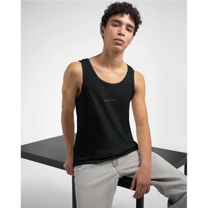 Débardeur Fit Brodé Noir