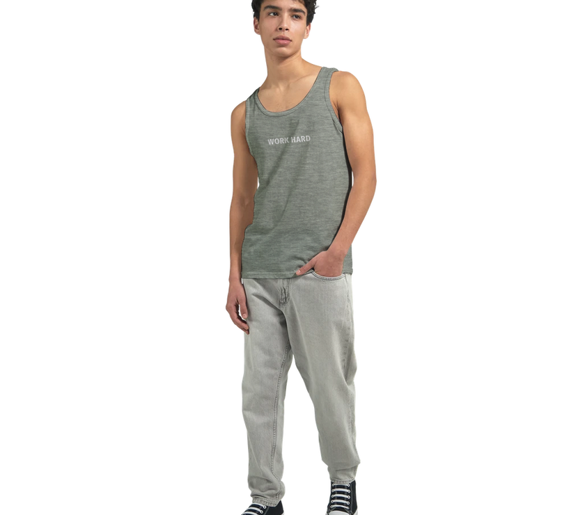 Débardeur Fit Imprimé Gris