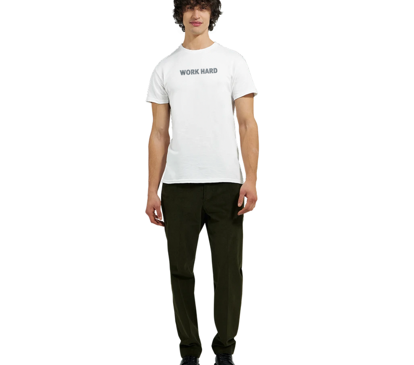 Tee-shirt manche courte Fit Brodé Blanc