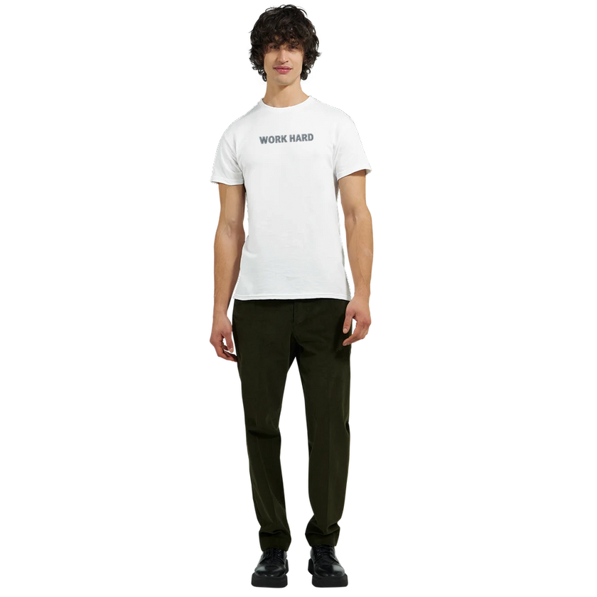 Tee-shirt manche courte Fit Brodé Blanc
