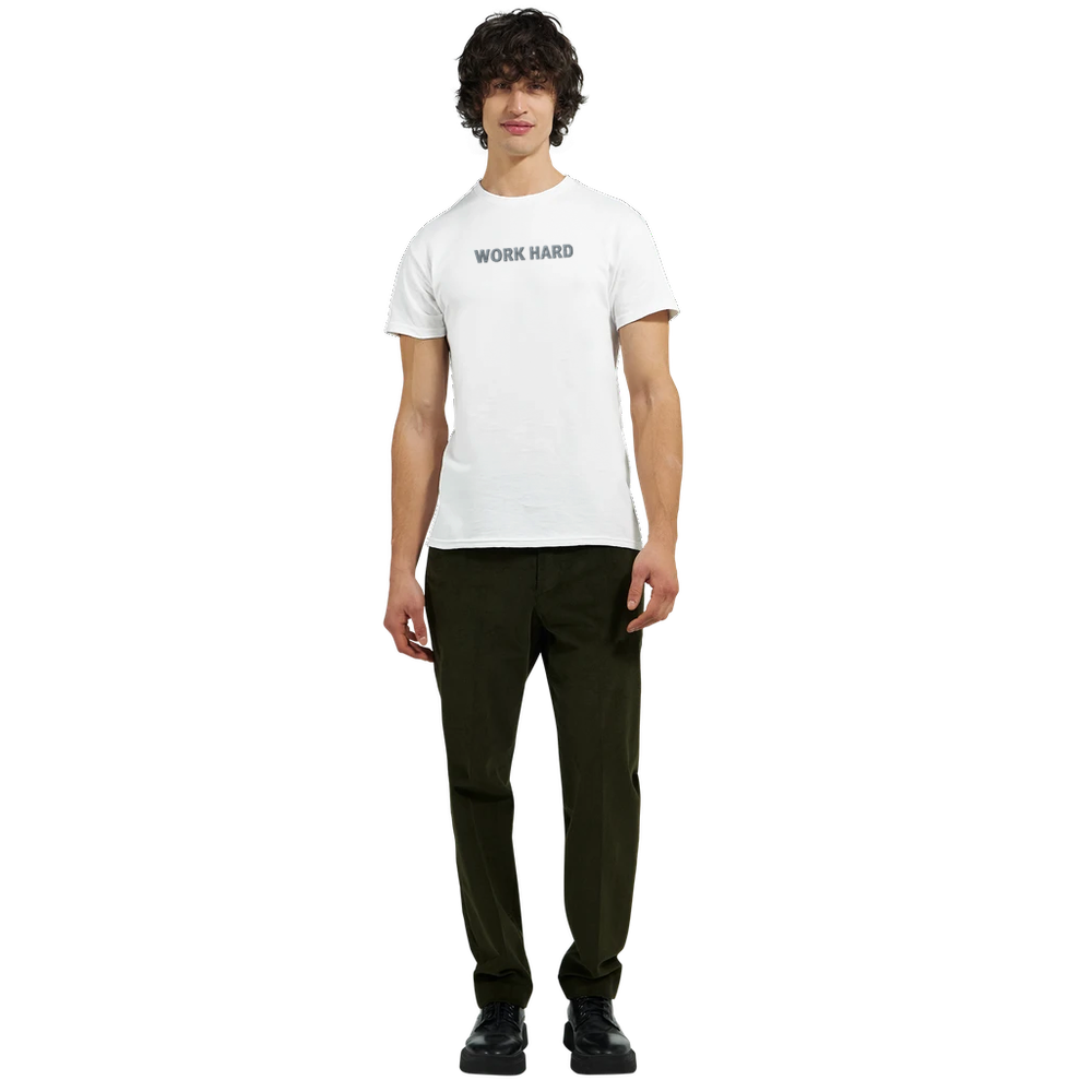 Tee-shirt manche courte Fit Brodé Blanc