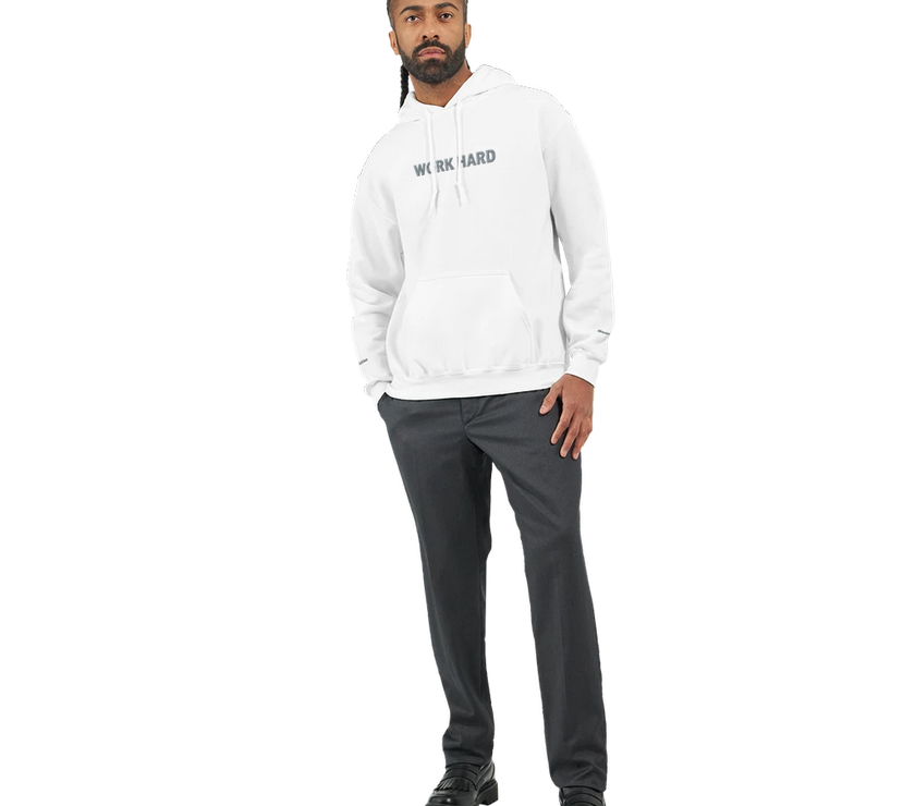 Sweat à capuche Brodé Blanc