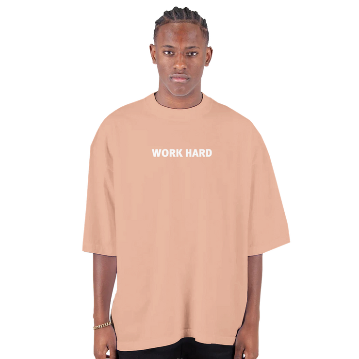 Tee-shirt manche courte Oversize Imprimé Pêche