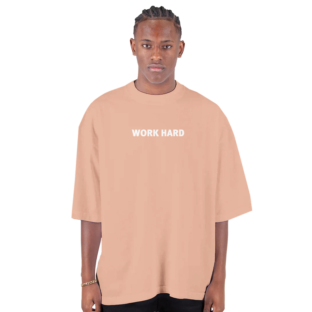 Tee-shirt manche courte Oversize Imprimé Pêche