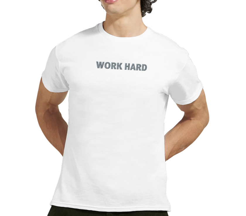 Tee-shirt manche courte Fit Brodé Blanc