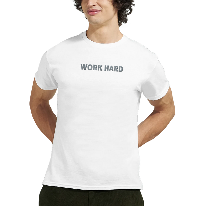 Tee-shirt manche courte Fit Brodé Blanc