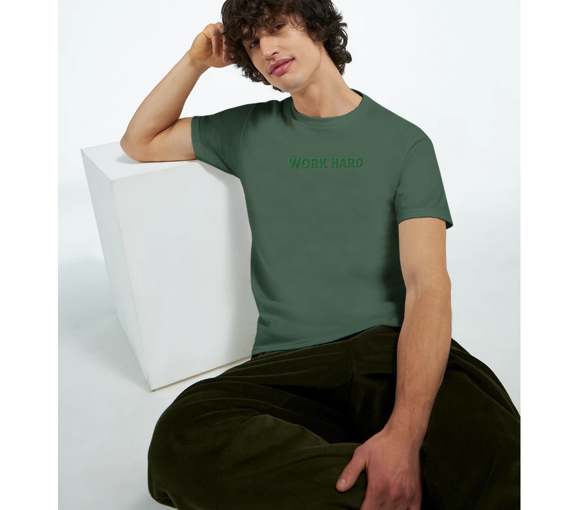 Tee-shirt manche courte Fit Brodé Kaki