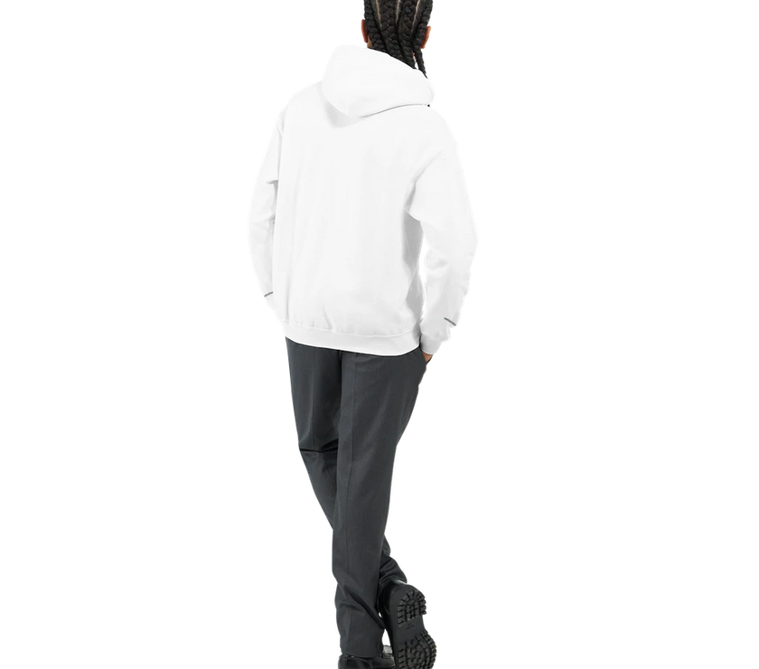 Sweat à capuche Brodé Blanc