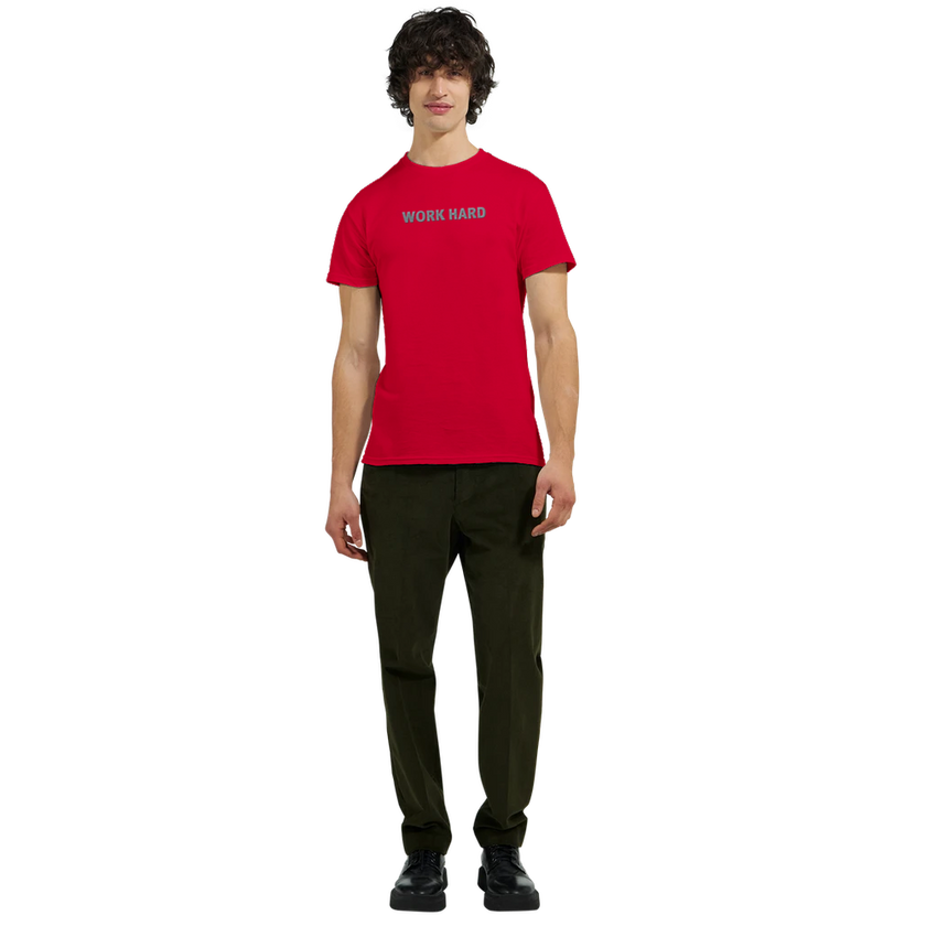 Tee-shirt manche courte Fit Brodé Rouge