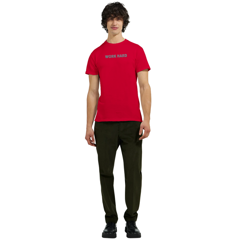 Tee-shirt manche courte Fit Brodé Rouge