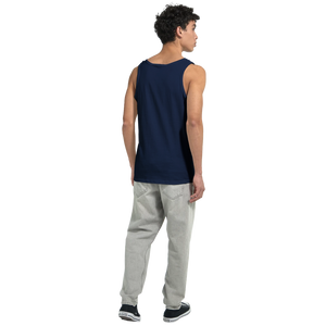 Débardeur Fit Brodé Marine