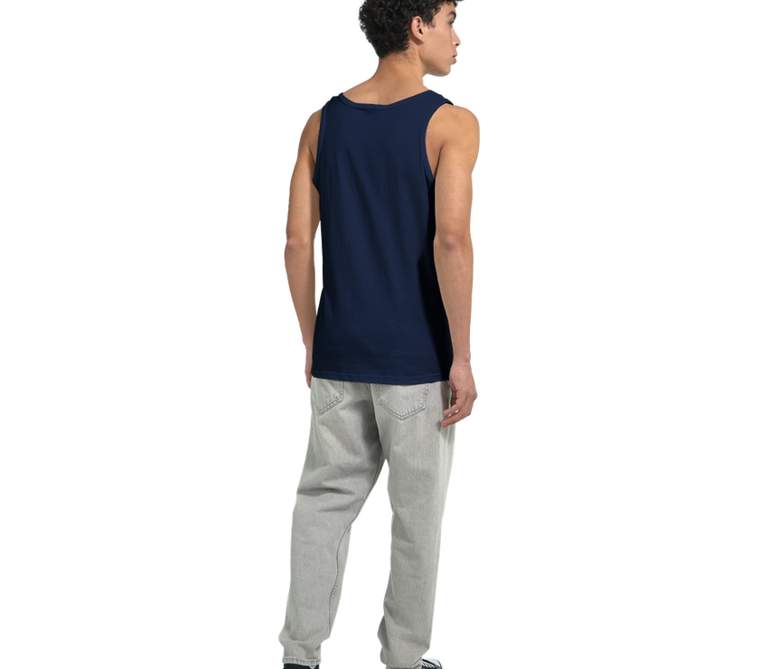 Débardeur Fit Brodé Marine