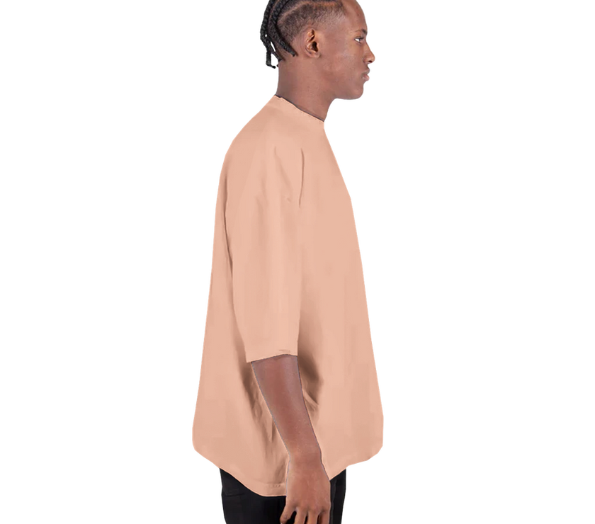 Tee-shirt manche courte Oversize Imprimé Pêche