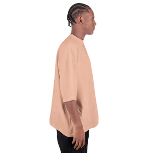 Tee-shirt manche courte Oversize Imprimé Pêche