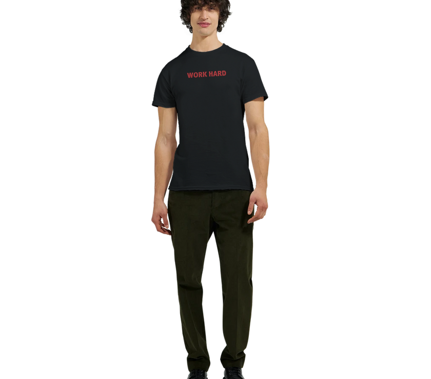 Tee-shirt manche courte Fit Brodé Noir