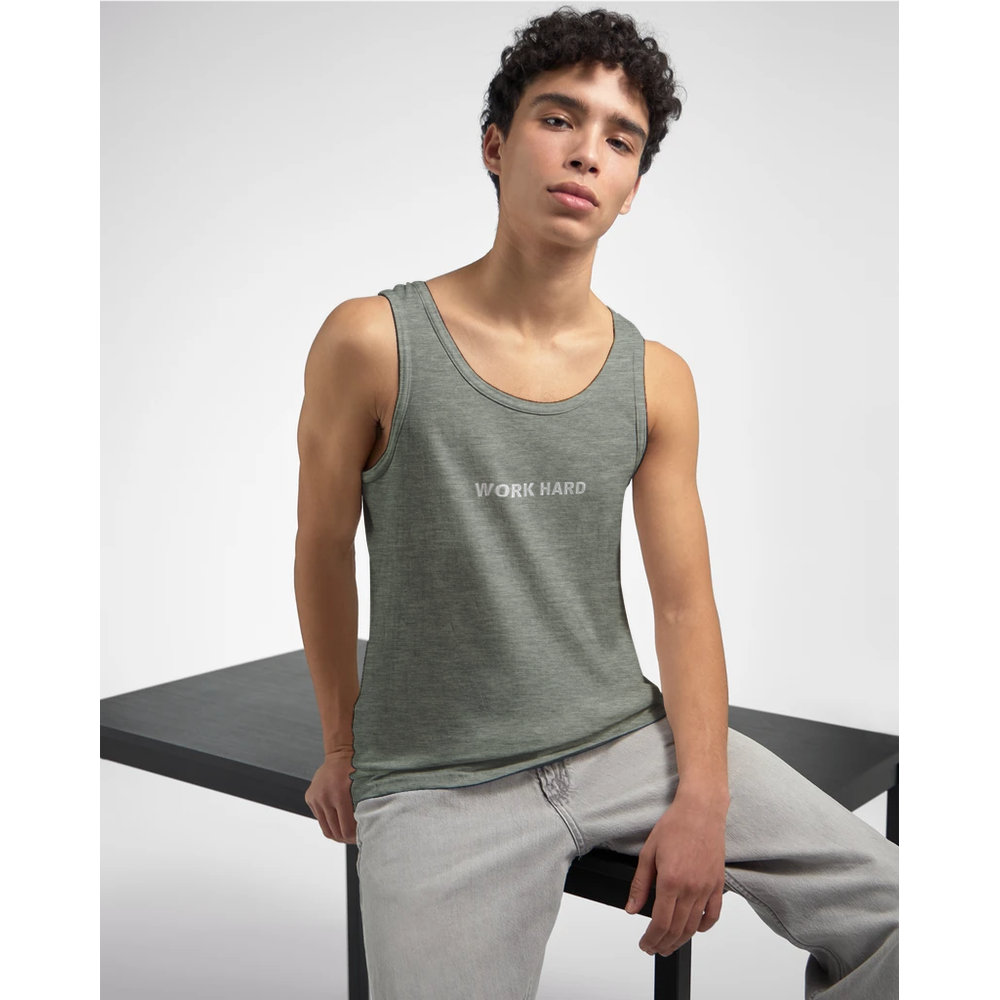 Débardeur Fit Imprimé Gris
