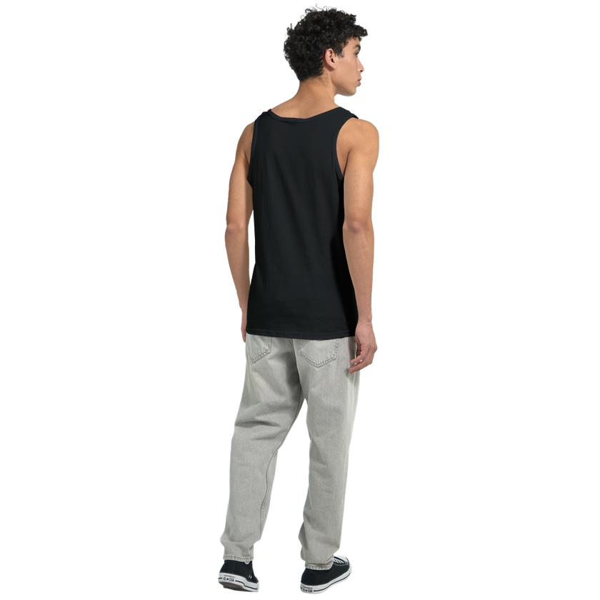 Débardeur Fit Brodé Noir
