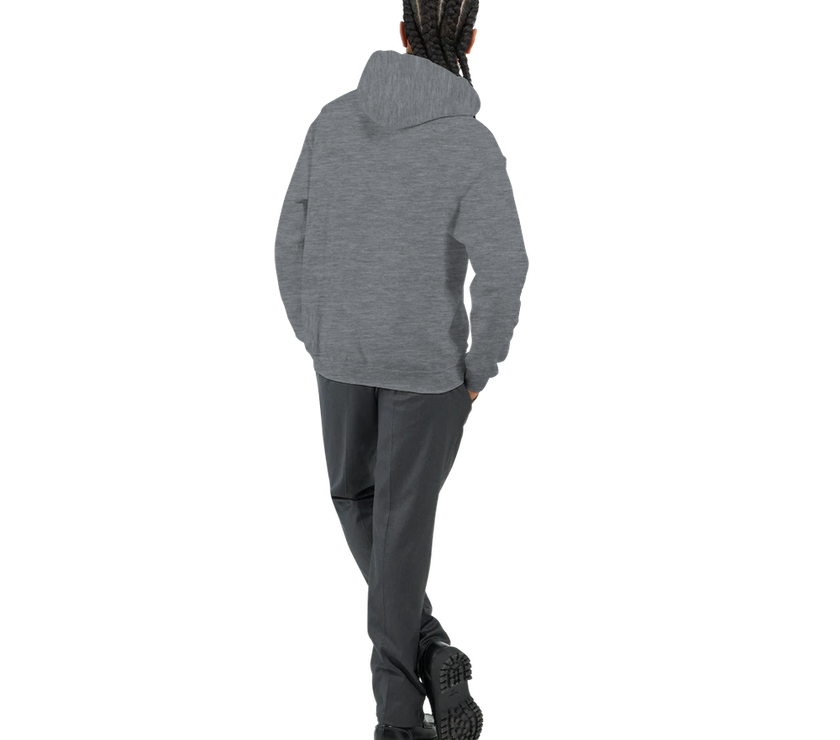 Sweat à capuche Imprimé Gris