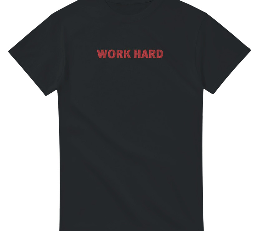 Tee-shirt manche courte Fit Brodé Noir