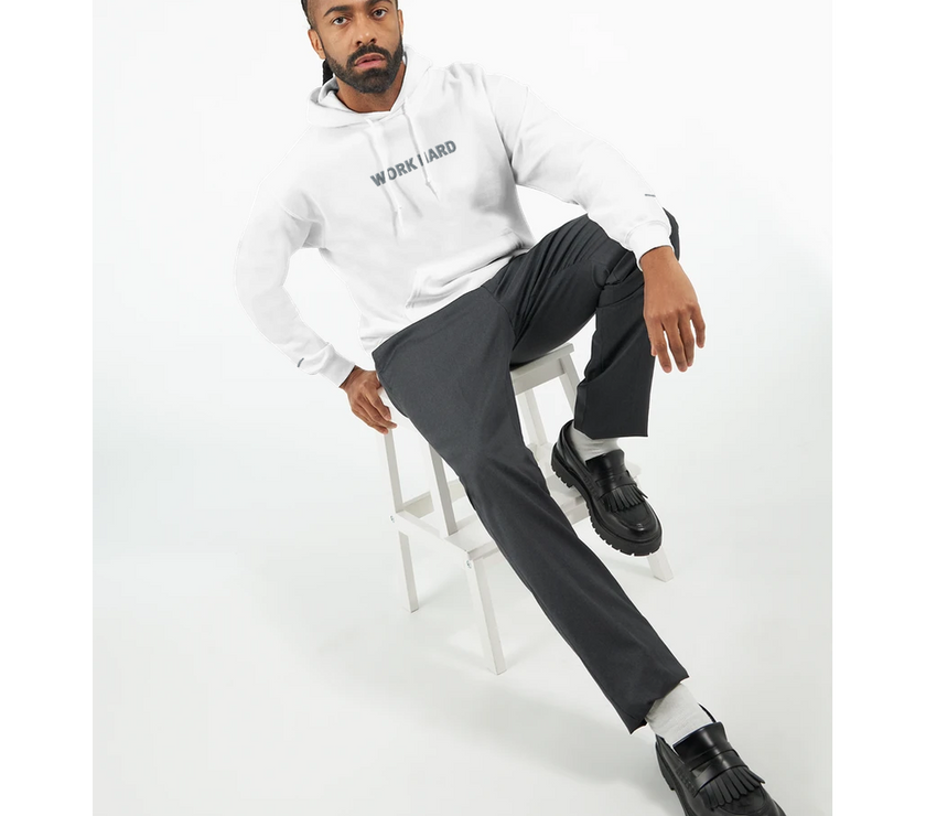 Sweat à capuche Brodé Blanc