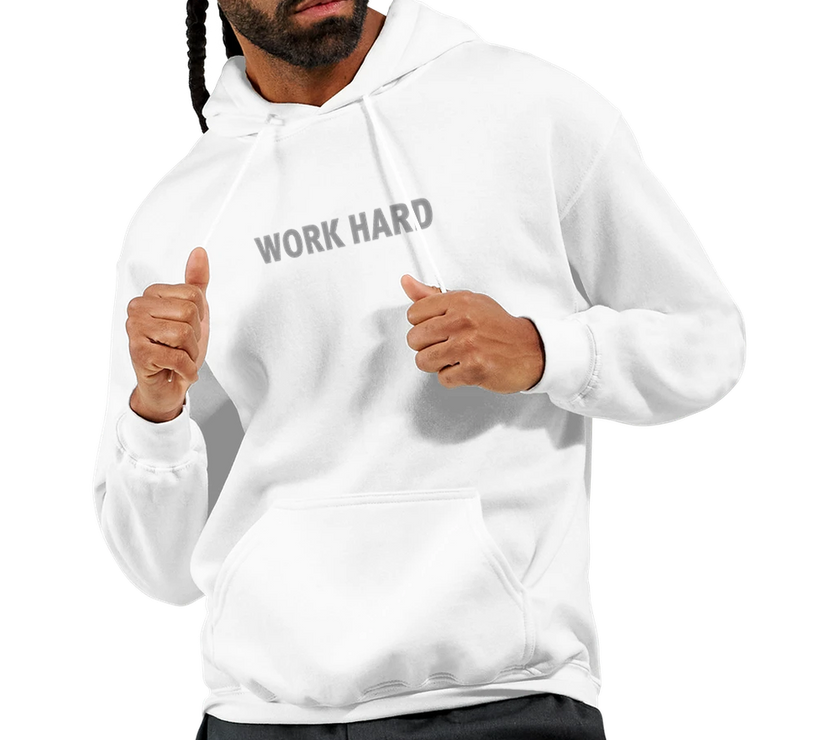 Sweat à capuche Imprimé Blanc