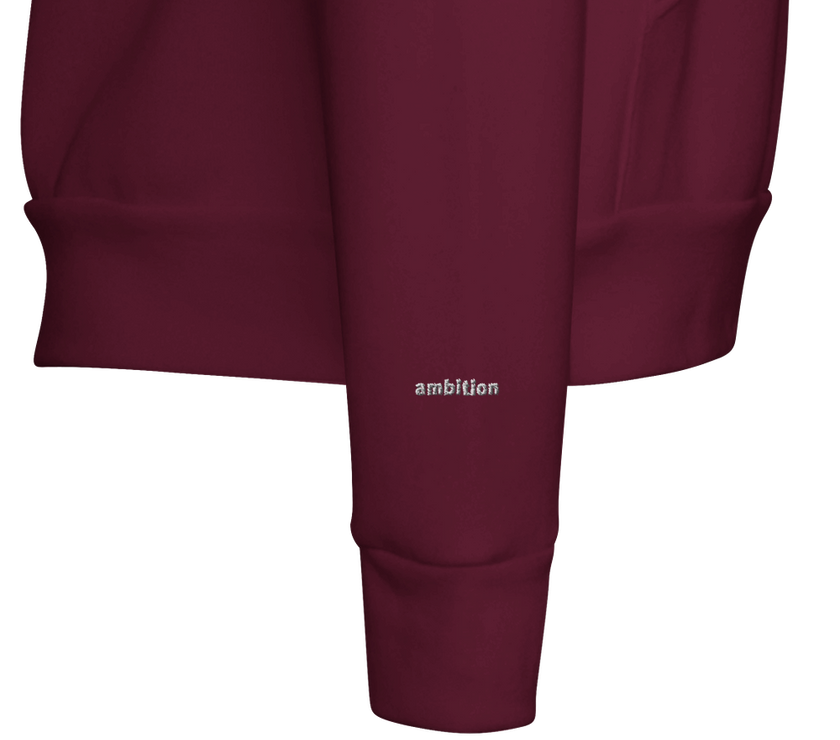 Sweat à capuche Brodé Bordeaux
