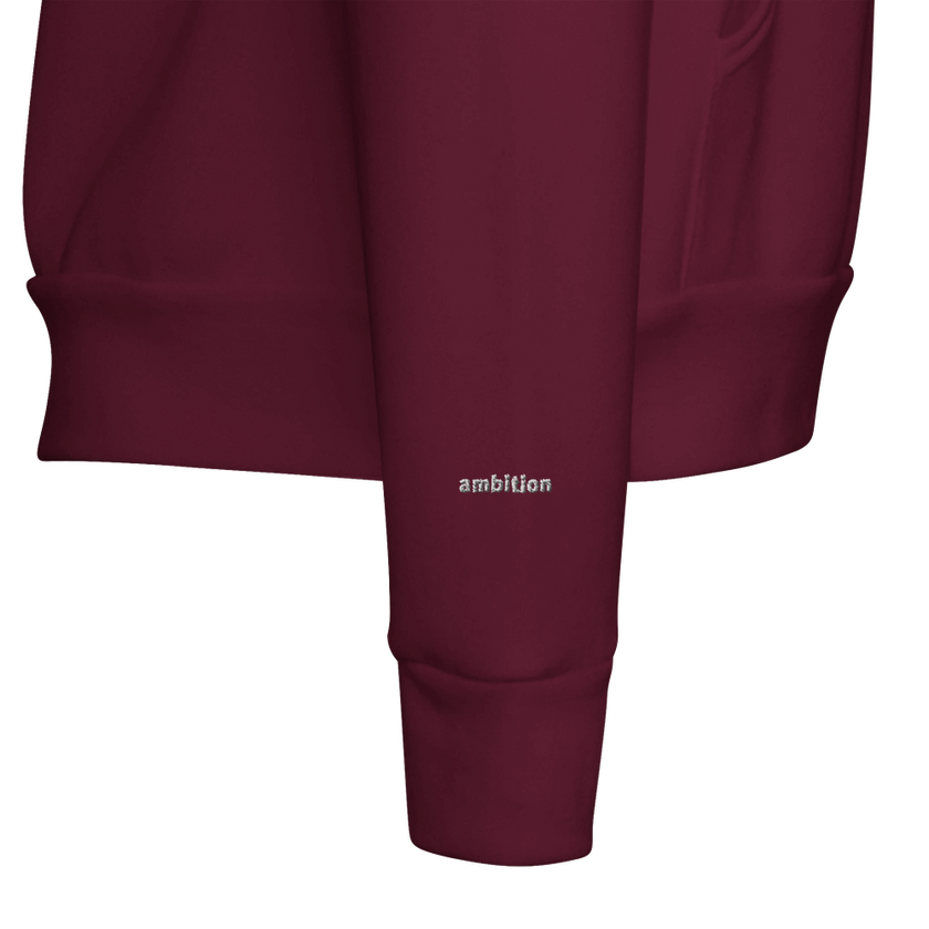 Sweat à capuche Brodé Bordeaux