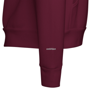 Sweat à capuche Brodé Bordeaux