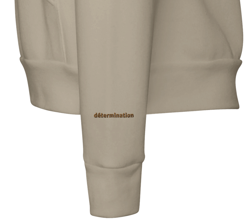 Sweat à capuche Brodé Beige