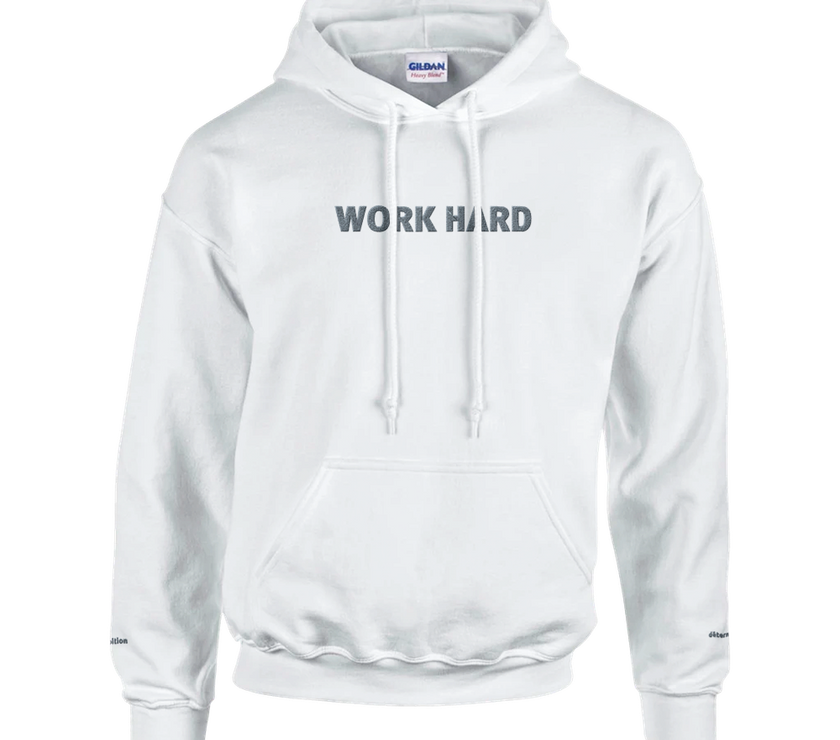 Sweat à capuche Brodé Blanc