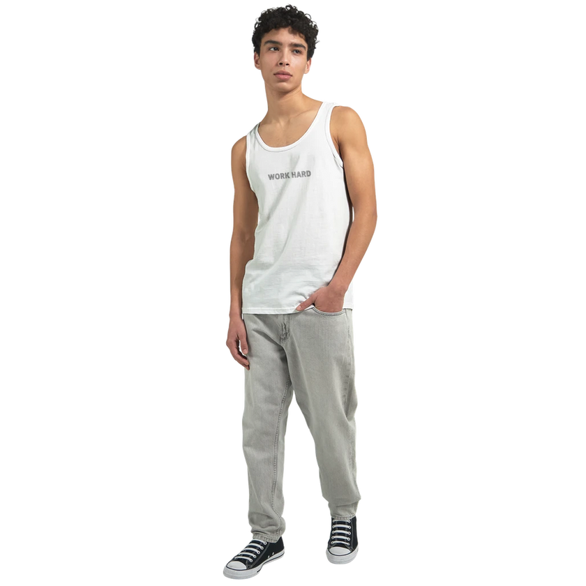 Débardeur Fit Imprimé Blanc