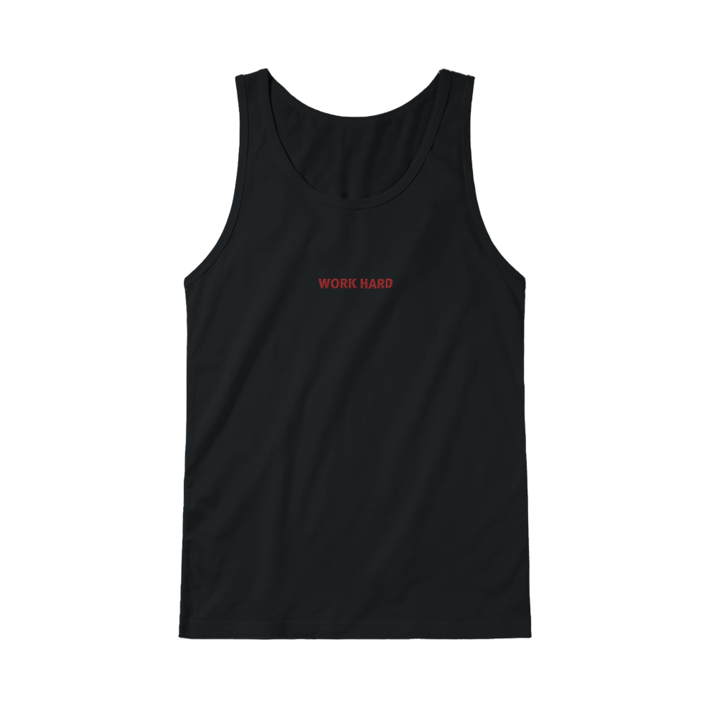 Débardeur Fit Brodé Noir