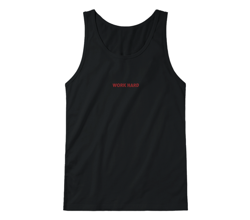 Débardeur Fit Brodé Noir