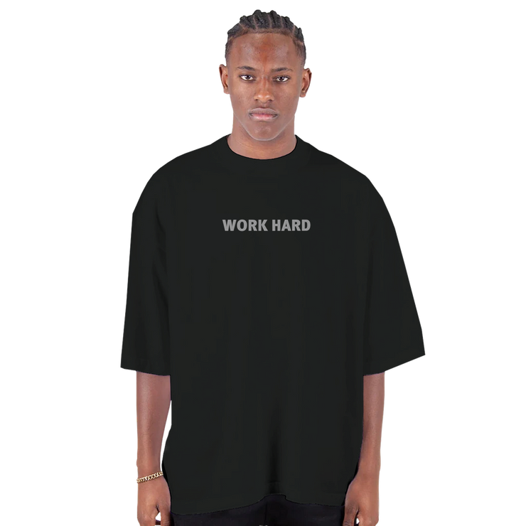Tee-shirt manche courte Oversize Imprimé Noir