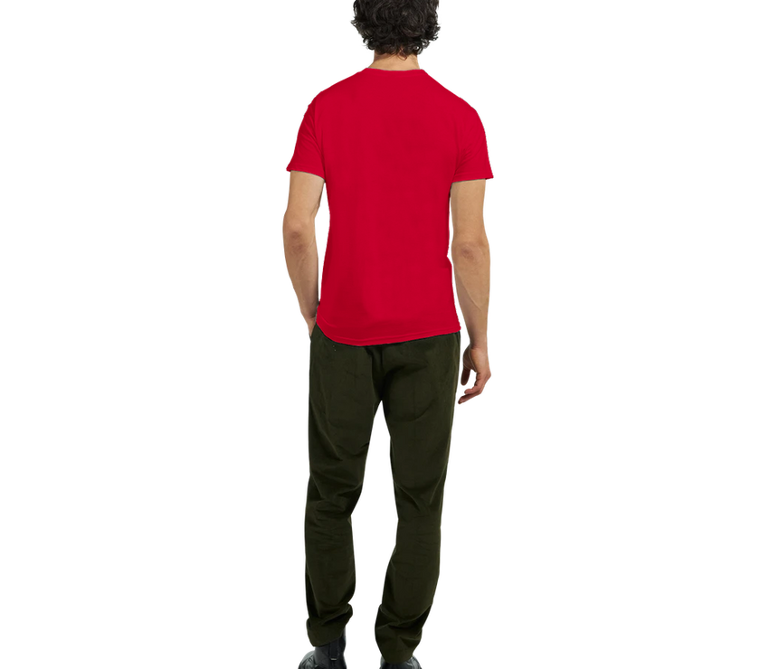 Tee-shirt manche courte Fit Brodé Rouge