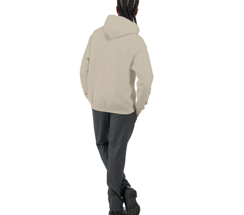 Sweat à capuche Brodé Beige