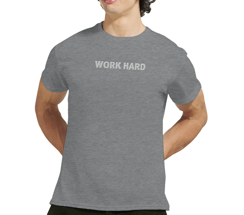 Tee-shirt manche courte Fit Brodé Gris