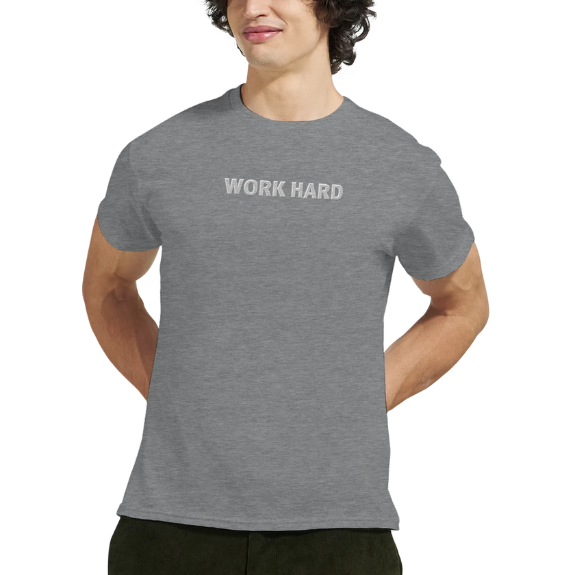 Tee-shirt manche courte Fit Brodé Gris