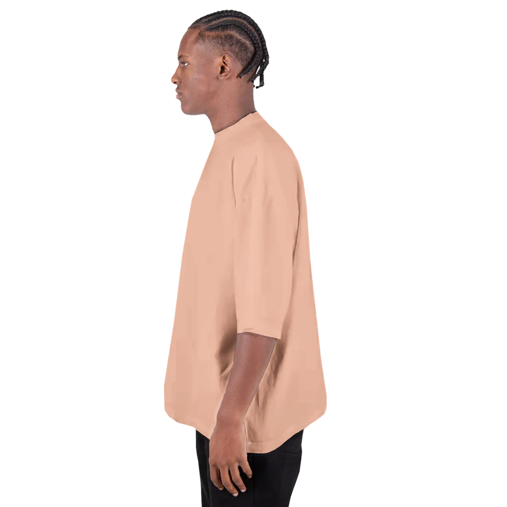 Tee-shirt manche courte Oversize Imprimé Pêche
