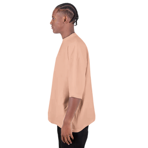 Tee-shirt manche courte Oversize Imprimé Pêche