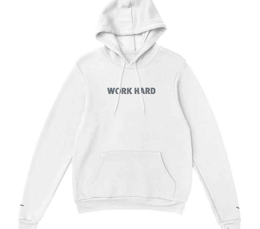 Sweat à capuche Brodé Blanc