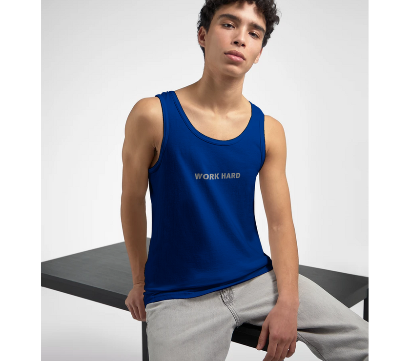Débardeur Fit Imprimé Bleu roi