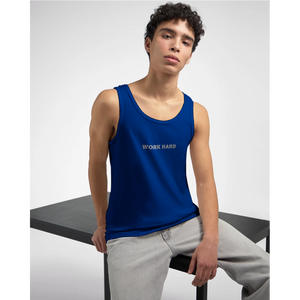 Débardeur Fit Imprimé Bleu roi