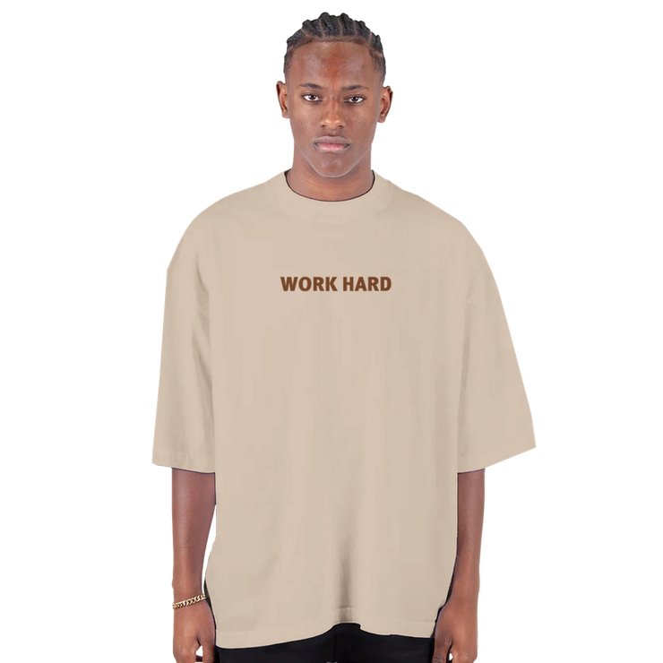 Tee-shirt manche courte Oversize Imprimé Crème