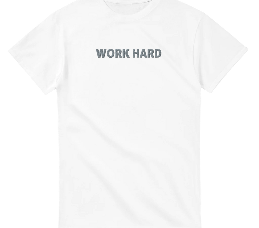 Tee-shirt manche courte Fit Brodé Blanc