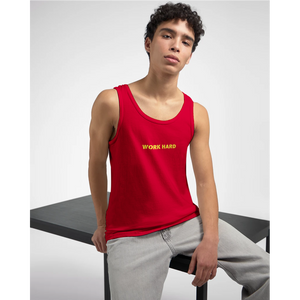 Débardeur Fit Imprimé Rouge