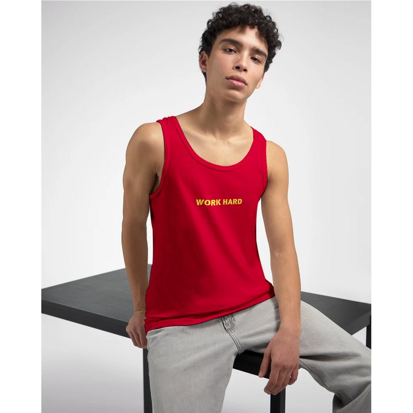 Débardeur Fit Imprimé Rouge