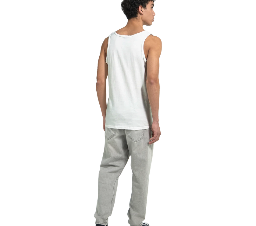 Débardeur Fit Brodé Blanc